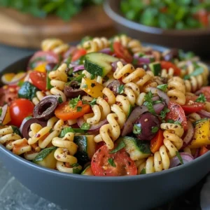 Salade de Pâtes aux Légumes Frais