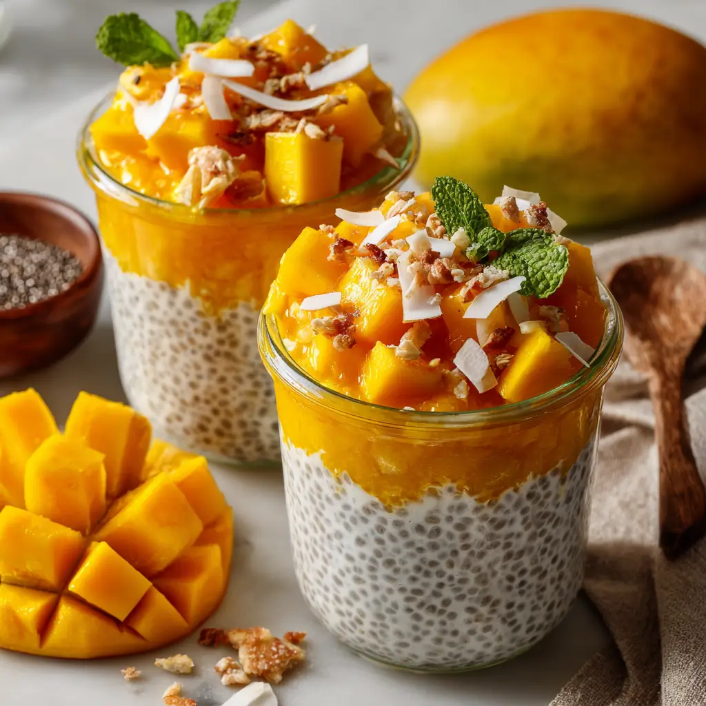 Pudding de Chia Mangue et Lait de Coco