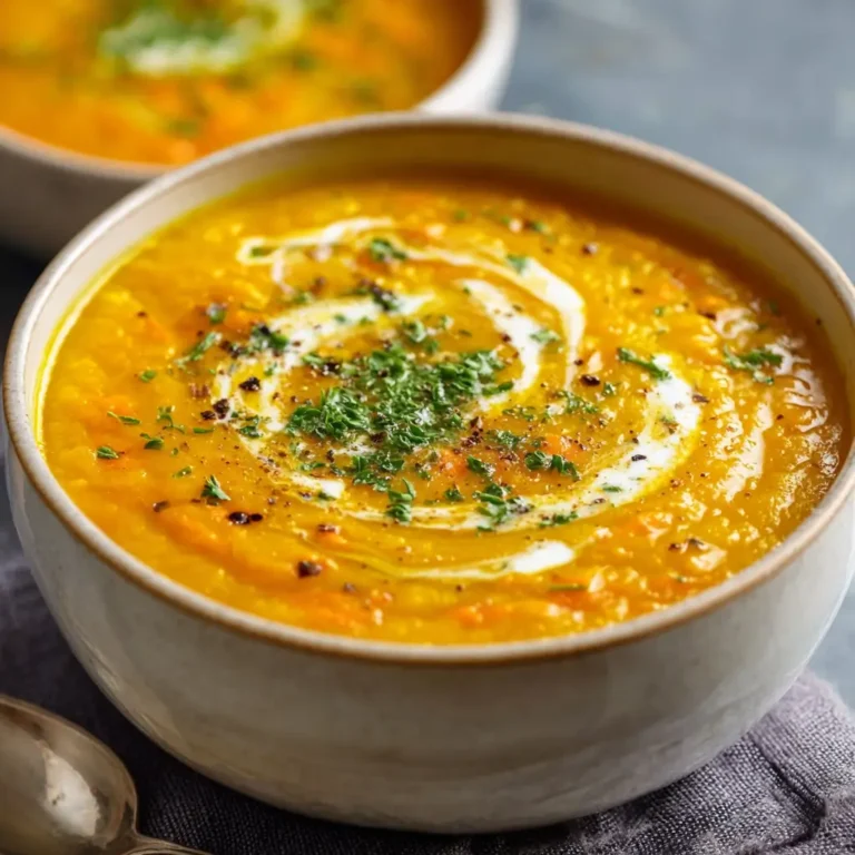 Soupe de Lentilles Corail, Carottes et Poireaux