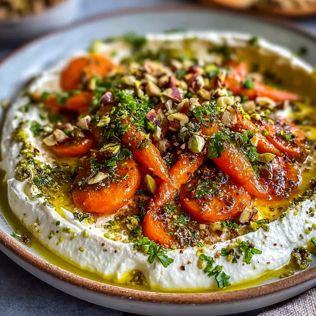 Feta Fouettée, Carottes Rôties au Miel et Za'atar
