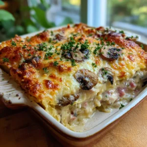 Lasagnes Forestières aux Champignons et Jambon