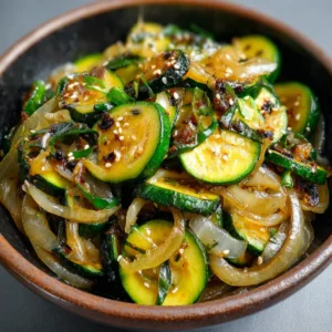 Sauté Japonais de Courgettes et Oignons