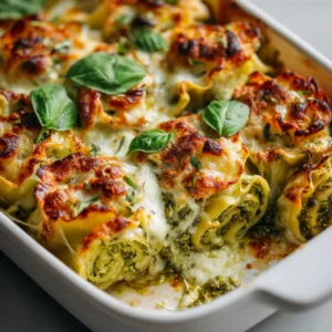 Lasagnes Roulées au Pesto et Ricotta