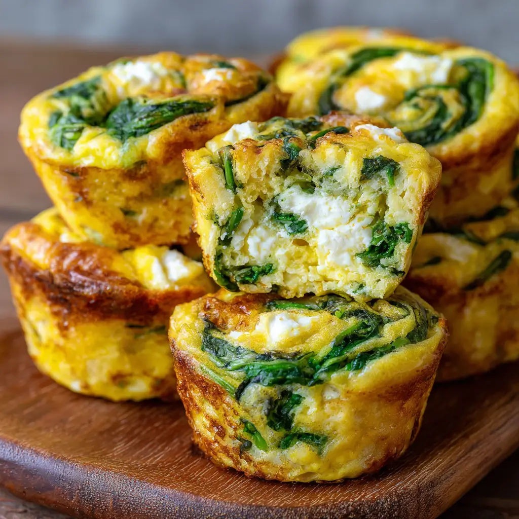 Muffins aux Œufs, Épinards et Feta
