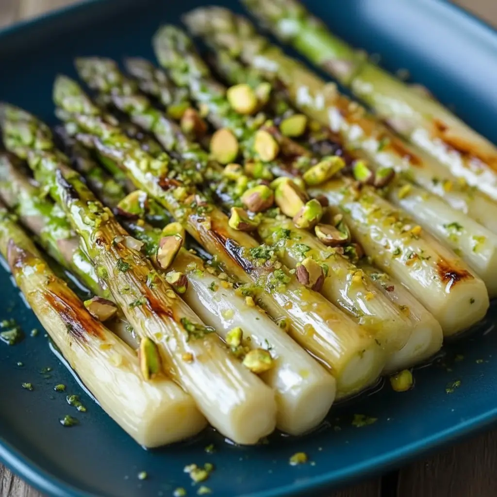 Asperges Blanches Grillées et Pistaches