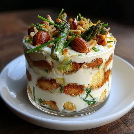 Tiramisu Salé Asperges et Ricotta
