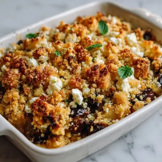 Crumble Aubergines et Feta