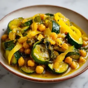 Tajine Végétarien Courgettes Pois Chiches Citron Confit