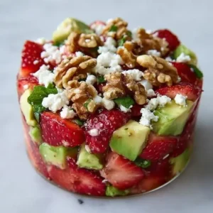 Tartare Fraises Avocat Feta