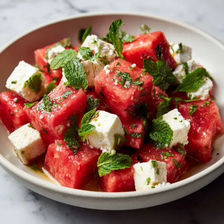 Salade Pastèque Feta Menthe