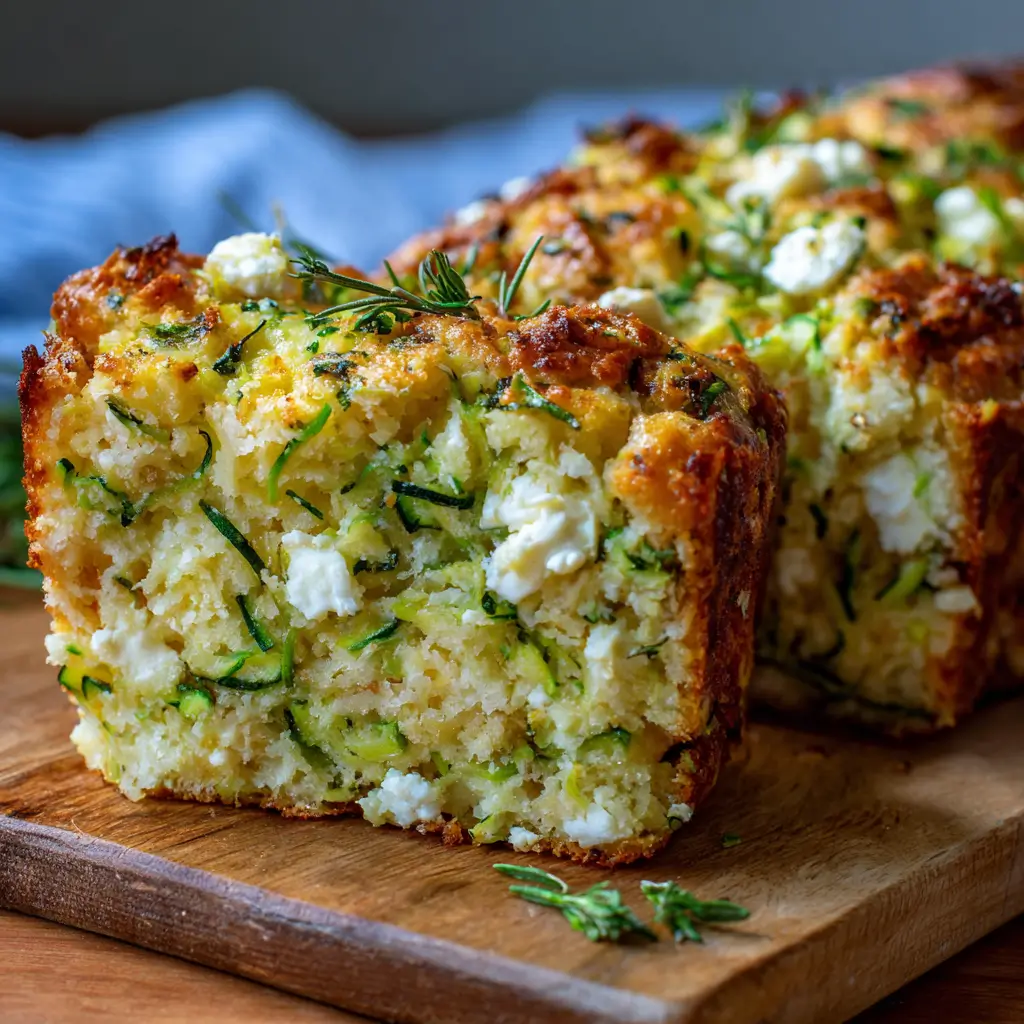 Cake courgette feta facile