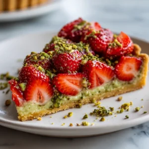 Tarte Fine Fraise Pistache
