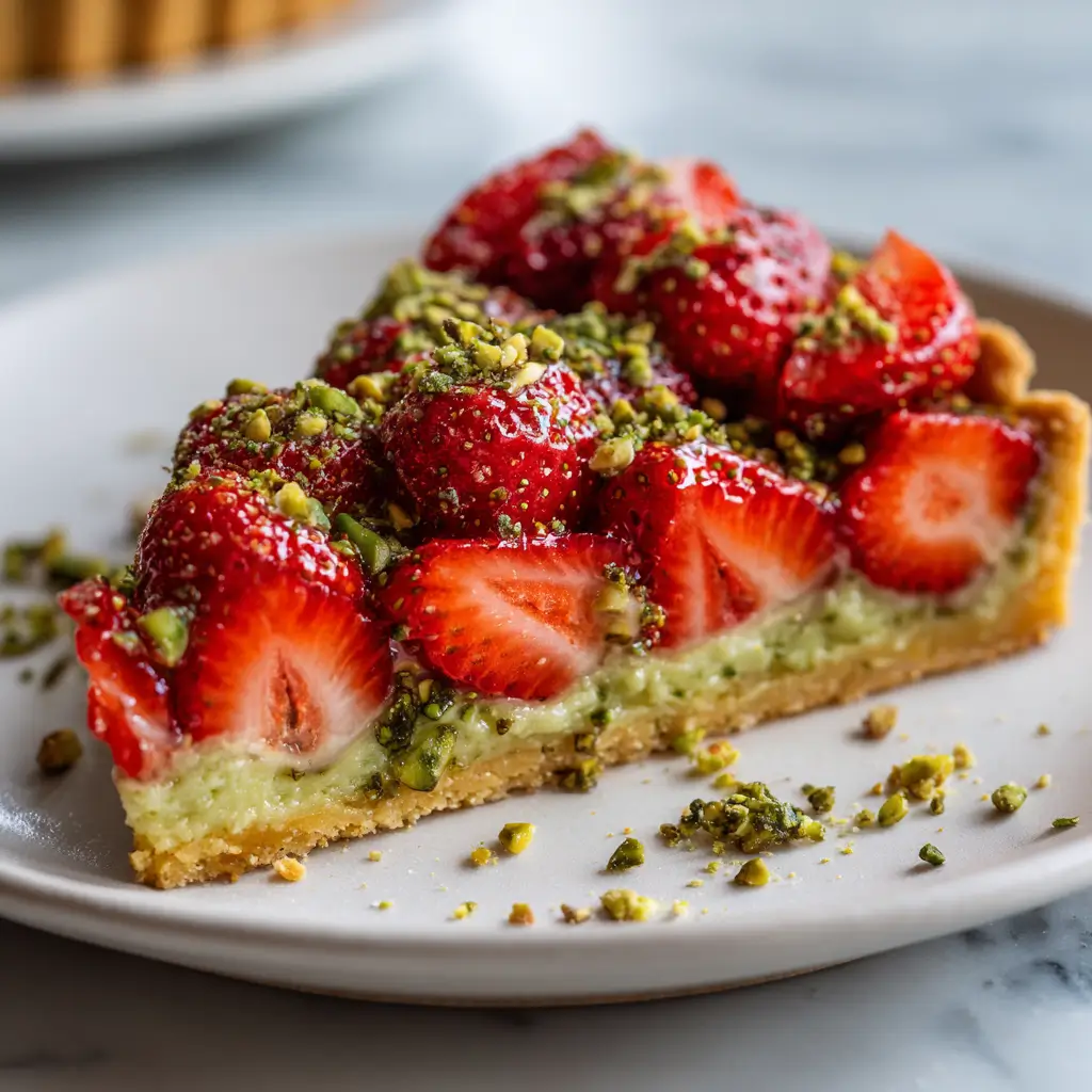 Tarte Fine Fraise Pistache