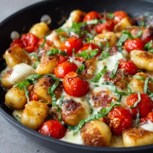 Gnocchis Croustillants, Tomates Cerises & Mozzarella