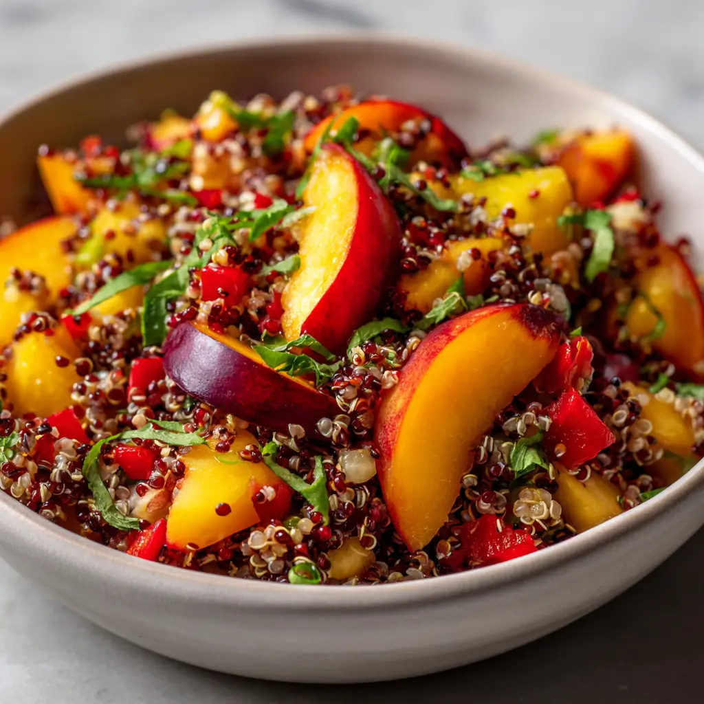 Salade de Quinoa Arc-en-ciel aux Nectarines