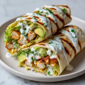 Wrap Poulet Avocat Sauce Yaourt