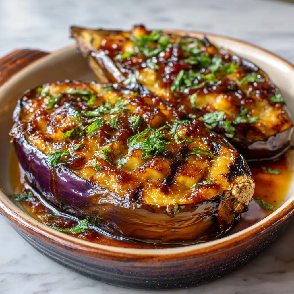 Aubergine Confite au Four et Huile d'Olive