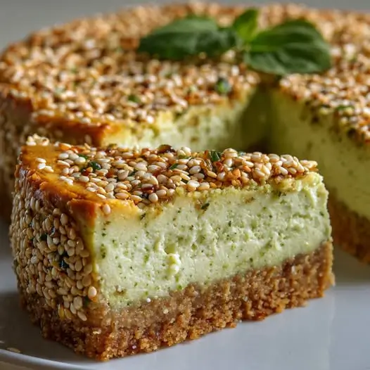 Cheesecake salé au poireau et parmesan
