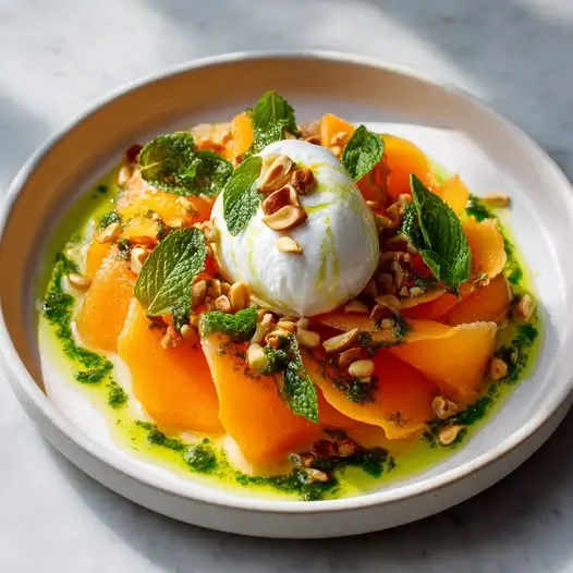 Melon Charentais et Burrata