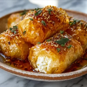 Rouleaux de Feta au Miel Épicé