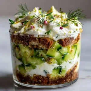 Tiramisu sale au concombre et feta