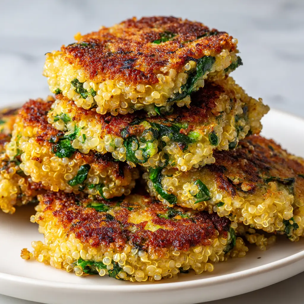 Galettes de Quinoa aux Épinards Frais
