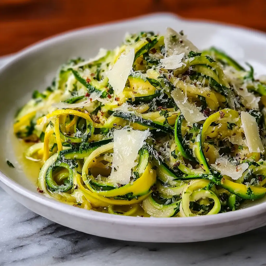 Salade de Courgettes Crues, Citron et Parmesan