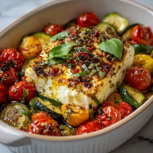Courgettes Tomates et Feta au Four Facile et Fondant