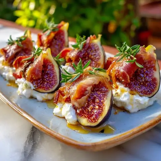 Figues au Four Prosciutto et Mascarpone