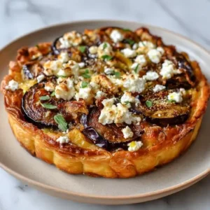 Tarte Fine aux Aubergines Crousti-Fondante