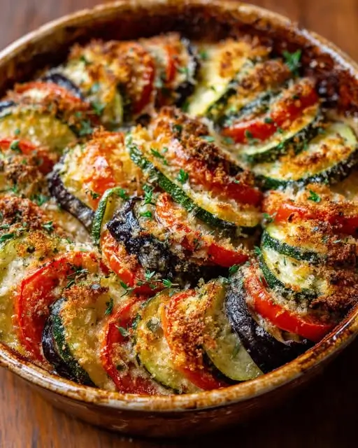 Tian Vertical de Légumes au Parmesan
