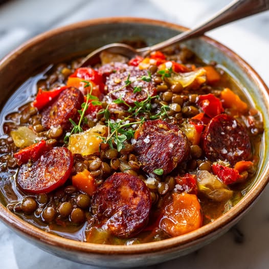 Lentilles à l'Espagnole au Chorizo