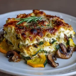 Lasagnes de Courge, Champignons & Ricotta