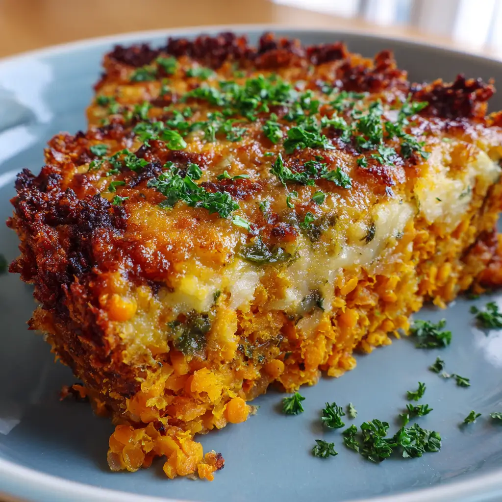 Parmentier Végétarien Patate Douce Lentilles Corail au Comté