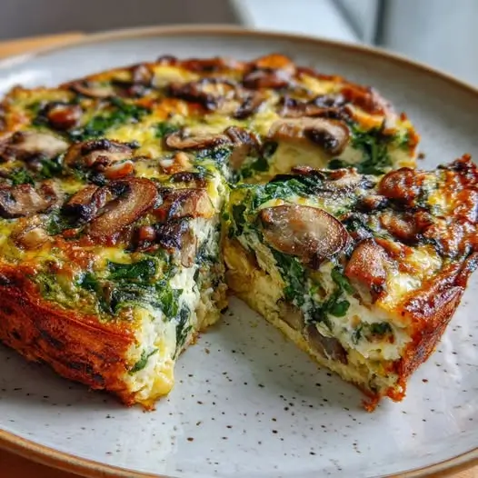 Quiche Sans Pâte Champignons Épinards Ricotta